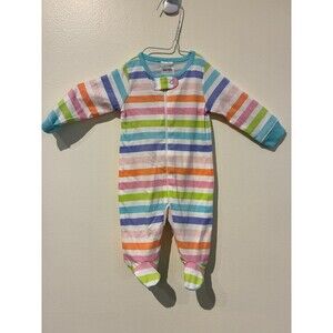 NWOT Gerber Onesies Brand Rainbow Stripe Sleeper - Newborn (NB)